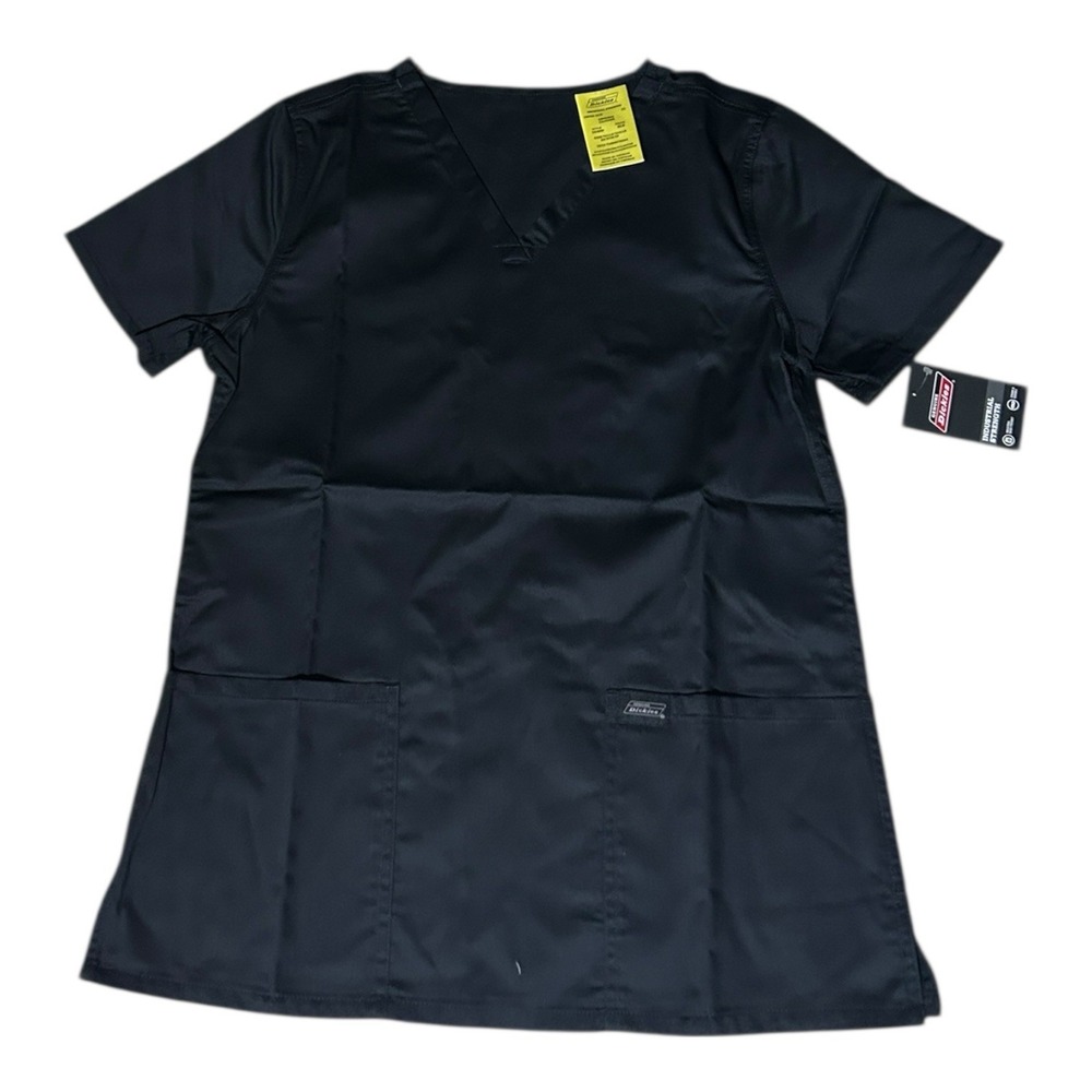 Dickies Industrial Strength Scrub Top Shirt GD600 Black Women's Size XS